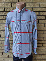 Рубашка мужская коттоновая стрейчевая брендовая высокого качества ONLINE, Турция