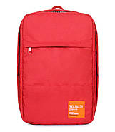 Рюкзак для ручної поклажі PoolParty HUB (червоний) - Ryanair / Wizz Air / МАУ, фото 2