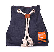 Джинсовий рюкзак на зав'язках, фото 3