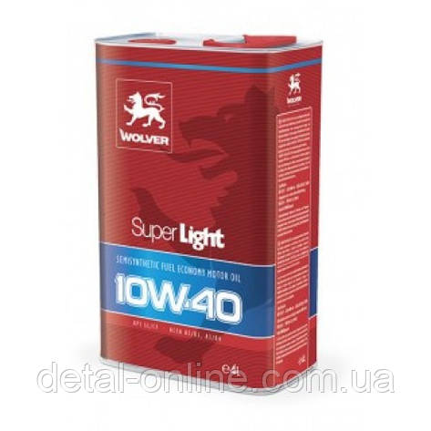 Олива моторна Wolver Super Light SAE 10W-40 API SL/CF 4л, фото 1