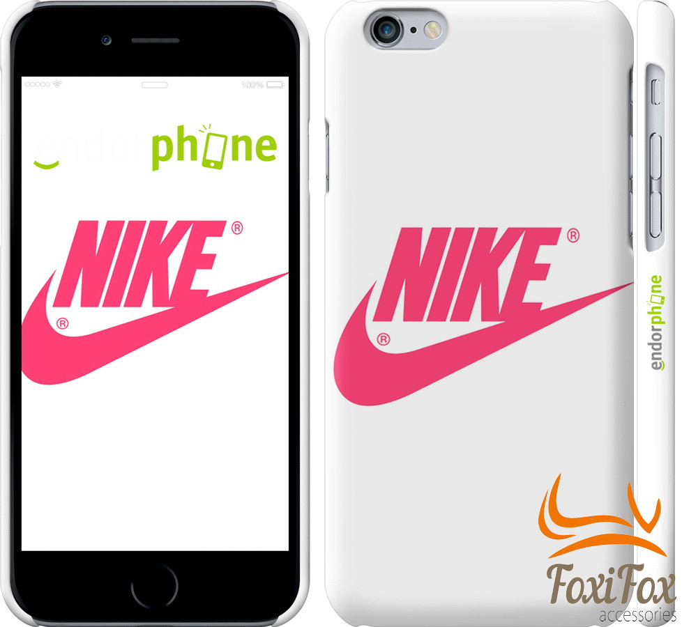 Ультратонкий чехол для iPhone 6 " Nike pink " - фото 1 - id-p112630548