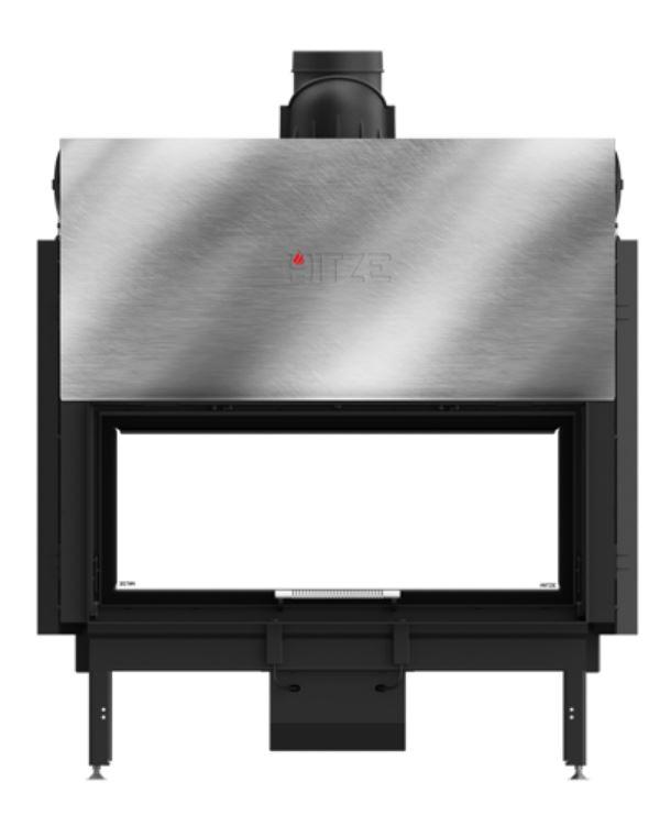 Камінна топка HITZE ARDENTE DUO 105X43.DGS тунель з гільйотиною, фото 1