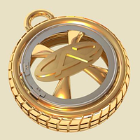 "Chery Amulet" - золотой ювелирный брелок 585* пробы