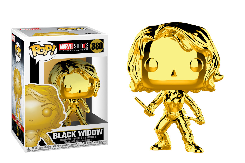 Фігурка Funko Pop Фанко Поп Марвел Чорна вдова Золота Marvel Black Widow Chrome 10 см BW 380