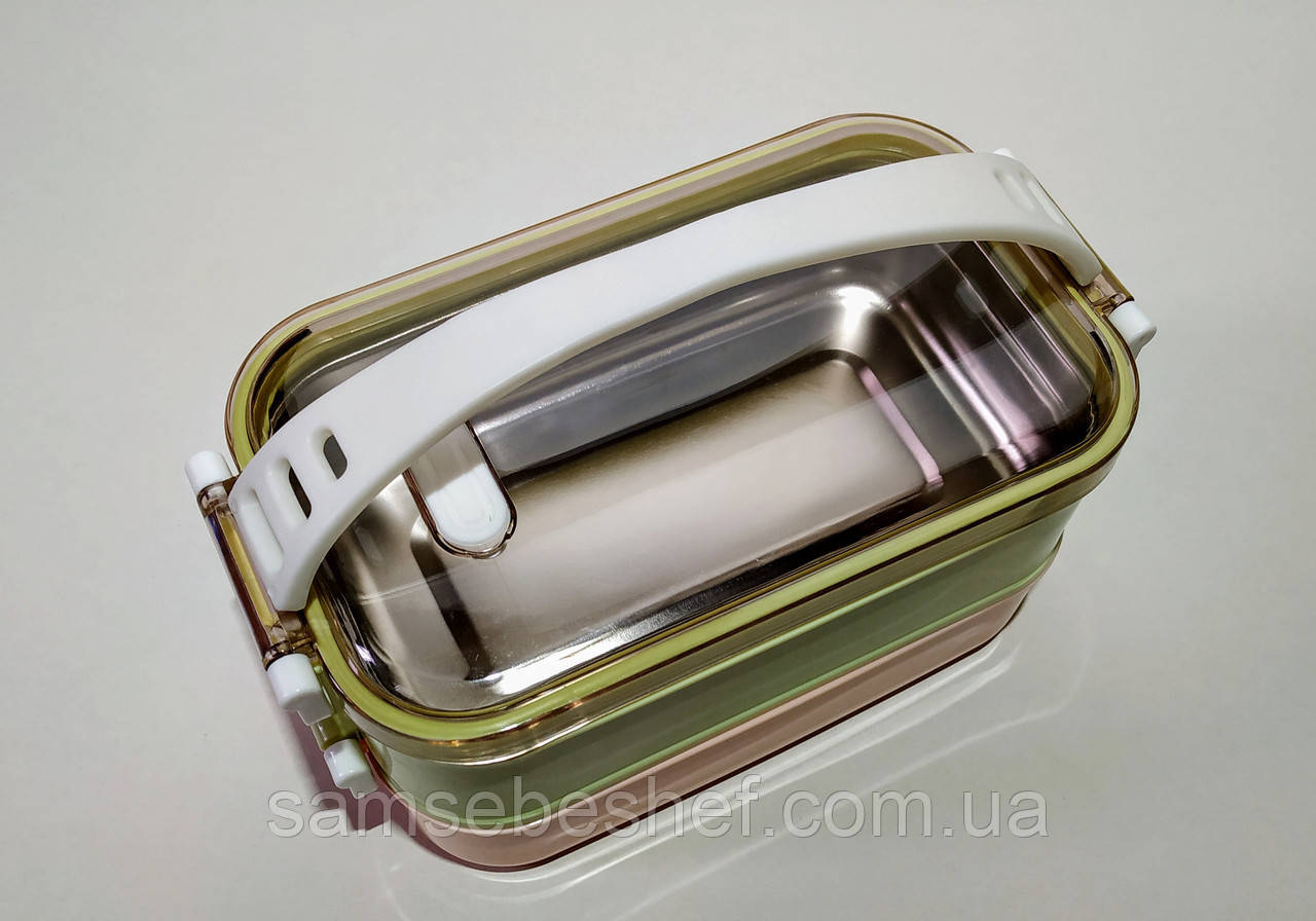 Ланч бокс для їжі подвійний 1.4 л GA Династія 24068