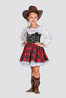 Детский карнавальный костюм Ковбойка Пиратка, рост 116,128 см