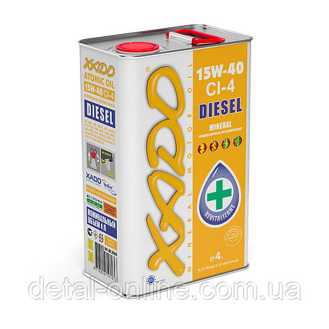 Моторна олива мінеральна XADO Diesel OIL 15W-40 4л, фото 1