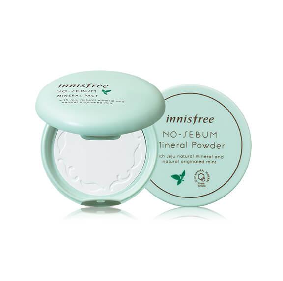 Безбарвна мінеральна матуюча компактна пудра Innisfree No Sebum Mineral Pact