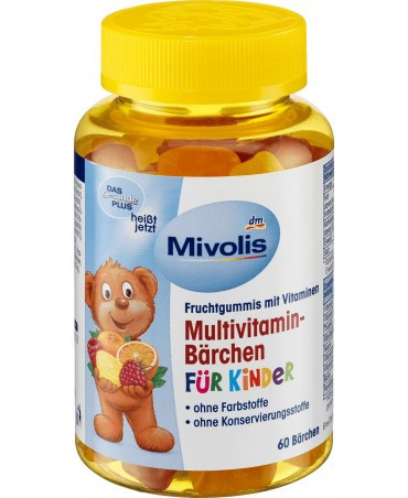 Вітаміни - Дитячі вітаміни - Mivolis Multavitamin Barchen fur Kinder 60 ведмедів