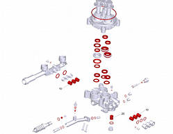 Ремонтний комплект до аппарата високого тиску Karcher HD 10/21. HD 10/25