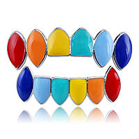 Зубы (брекеты,грилзы) цветные золото нержавеющая сталь Grillz