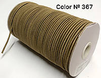 Резинка шляпная 3мм Цвет темно-бежевый 367