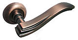 Дверні ручки з замком USK А-58260/2018 Антична Мідь, фото 2