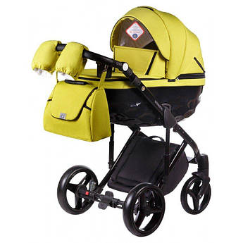 Коляска 2 в 1 Adamex Chantal (Адамекс Шанталь) універсальна красива C208 жовтий