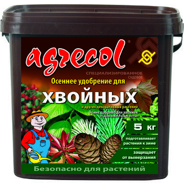 Осіннє добриво для хвойних Agrecol 5 кг NPK 0-0-25+Mg12+S19