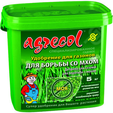 Добриво Agrecol для газонів проти моху 5 кг