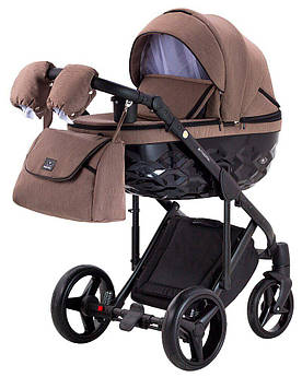 Коляска 2 в 1 Adamex Chantal (Адамекс Шанталь) універсальна красива C222 темно-бежевий
