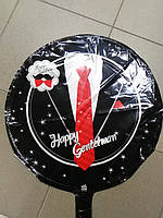 Воздушный шар фольгированный с надписью Happy Gentleman 1шт