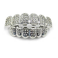 Зуби (брекети,грілзи) срібло і діаманти нержавіюча сталь Grillz