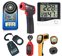 17-03-000. Пірометри, люксометры, анимометры, термометри, гігрометри