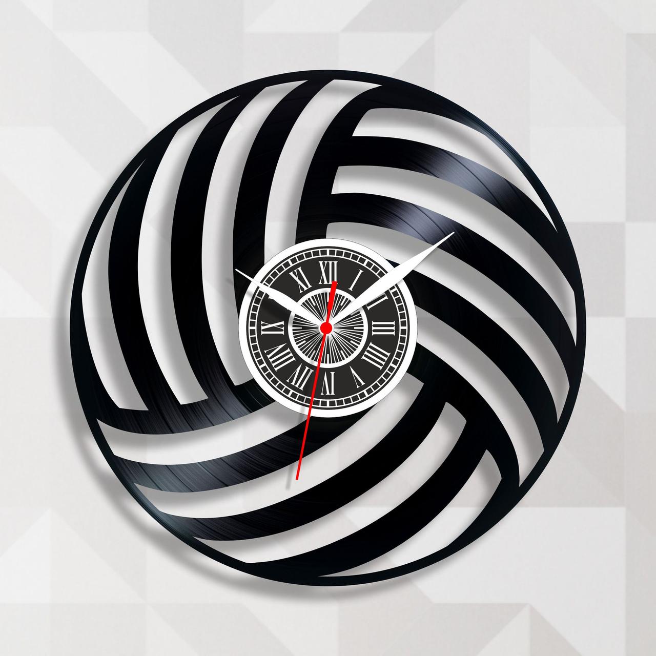 Круглий годинник Годинник вініловий Годинник зі смужками Тихий кварцовий механізм Футбольний м'яч Декор стіни Ідея дитячої