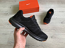 Чоловічі кросівки Nike Zoom Flyknit Max Black Orange чорні з оранжевим, фото 5