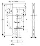 Замок дверний GU BKS з роликом 35/255/50., фото 3