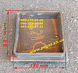 Дверцята чавунна сажетруска прочисна, люк для золи, садна заслінка печі, барбекю, мангал, фото 2