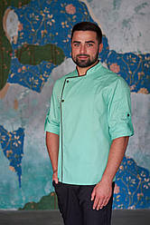 Чоловічий кітель дляповара м'ятного кольору