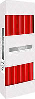 Свічка конічна червона оптом Bispol 24,5 см 10 шт (s30-030)