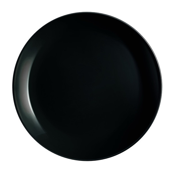 Тарілка десертна Luminarc Diwali Black кругла без борту d19 см склокераміка (0789P)
