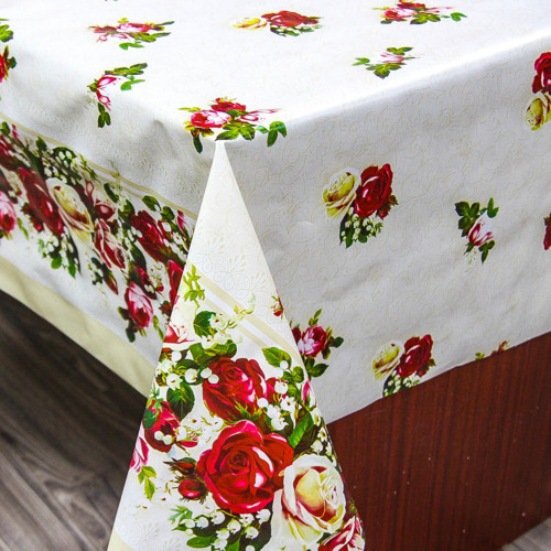 Дешева клейонка ПВХ на нетканій основі для кухонного столу