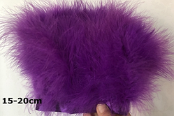 Пір'яна тасьма з пір'я лебедя. Колір Фіолетовий. Перо 10-17см. Ціна за 0,5 м.