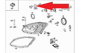 Mercedes S W221 W 221 2006-2013 фара права вухо фари кріплення кронштейн на фару новий оригінал