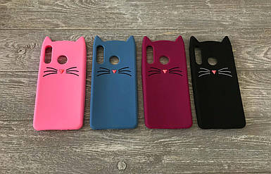 Гумовий 3D чохол Усики для Huawei P30 Lite (4 кольори)