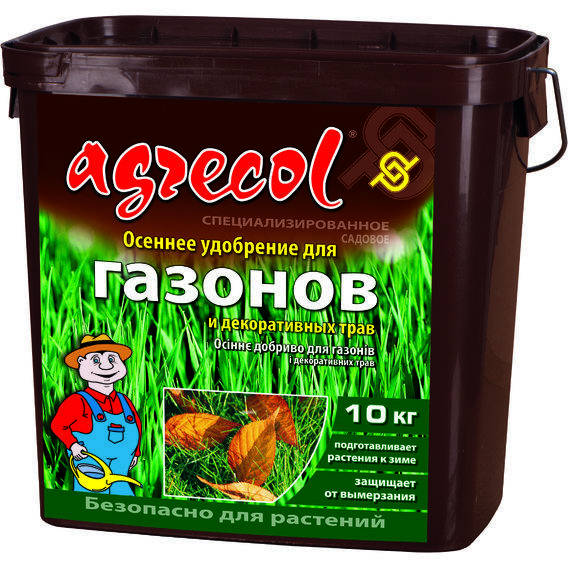 Добриво Agrecol осіннє для газону, 10 кг.