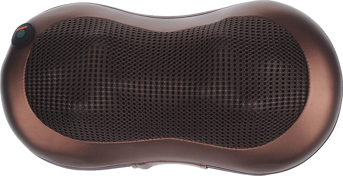 Масажна подушка для дому та машини Massage Pillow з підігрівом (A58) Brown (5290), фото 1