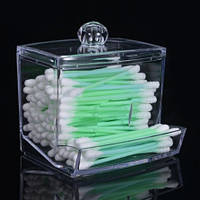 Контейнер для вушних паличок прозорий - розмір 7,6*6*9см