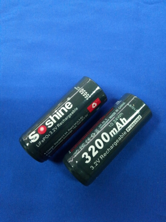 Акумулятор Soshine 26650P-3.2-3200 3,2 V 3200mAh Life +ел.
