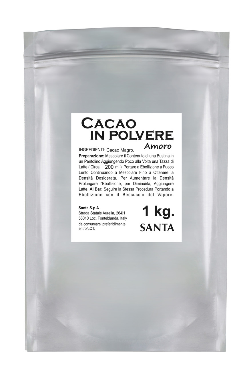 Какао Santa Amoro (Cacao in Polvere Amoro) 1 кг Італія