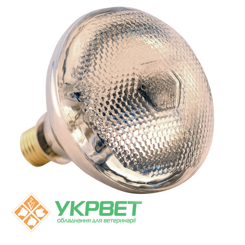 Інфрачервона лампа 175 Вт для обігріву тварин, товсте прозоре скло, Bongbada