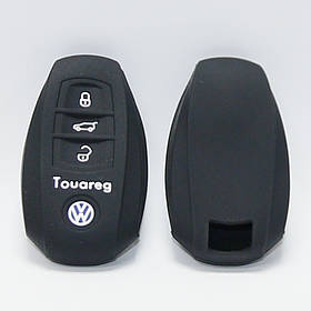 Чохол силіконовий для ключа Volkswagen Touareg (3 кнопки,Чорний)