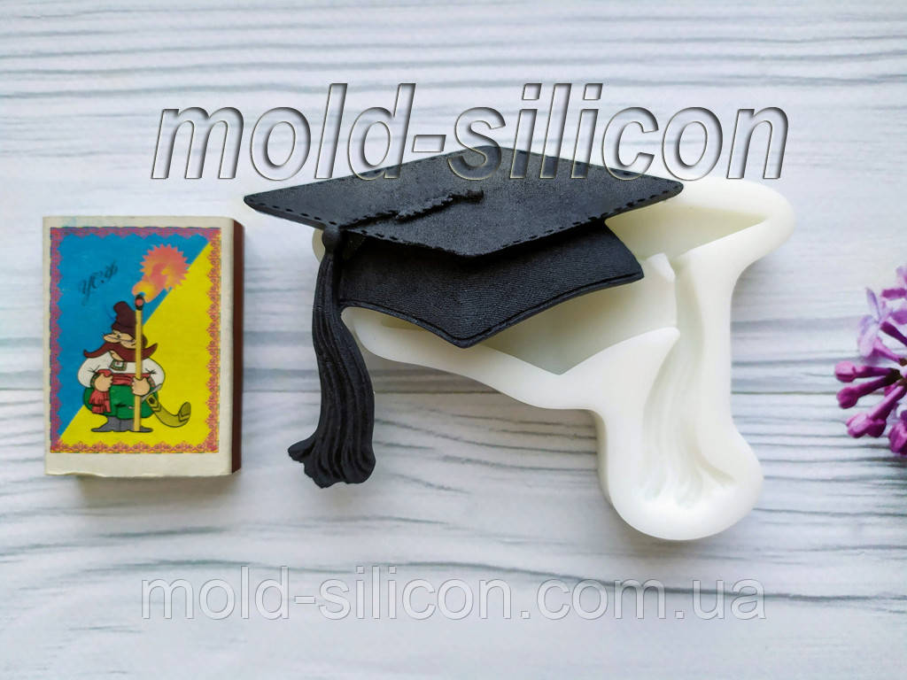 Силіконовий молд "Академічна шапочка/шорочка магістра", фото 1