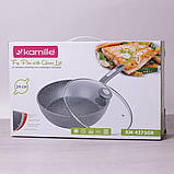 Сотейник з кришкою 24см гранітним покриттям Kamille 4275 GR, фото 6