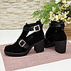 Ботильйони жіночі об'єднані на стійкому каблуці, фото 3