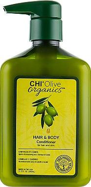 Відновлюючий,поживний Кондиціонер для волосся і тіла CHI Olive Organics Hair and Body Conditioner 340ml