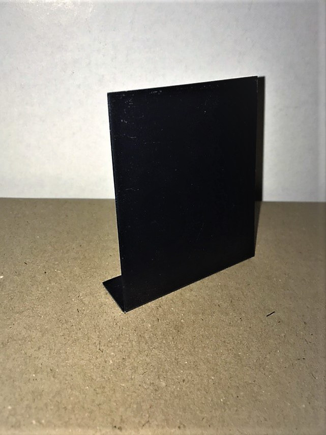 Меловой ценник угловой 4х3 см L-образный вертикальный для надписей мелом и маркером грифельный черный. Ценники - фото 3 - id-p1034299672