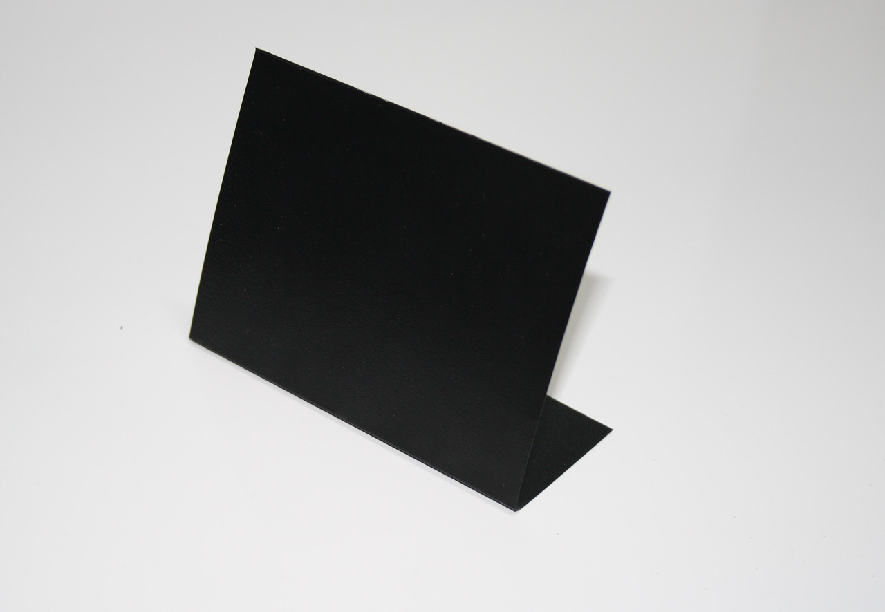 Меловой ценник угловой 5х5 см L-образный для надписей мелом и маркером грифельный черный. Ценники меловые - фото 1 - id-p1034300301