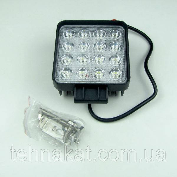 Фара LED квадратная 48W (узкий луч) - фото 4 - id-p1034335558