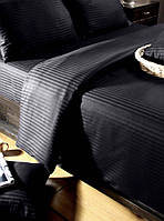 Постільна білизна Сатин-страйп Чорний